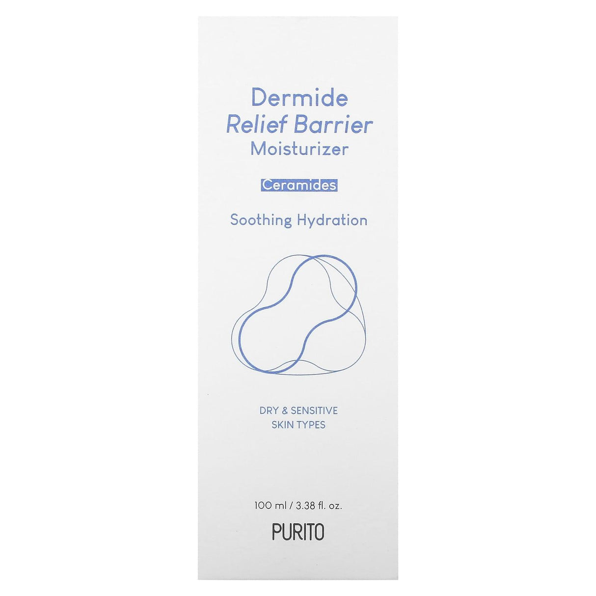 Purito, Dermide Relief Barrier Moisturizer, For Dry & Sensitive Skin, 3.38 fl oz (100 ml) - Supply Center USA