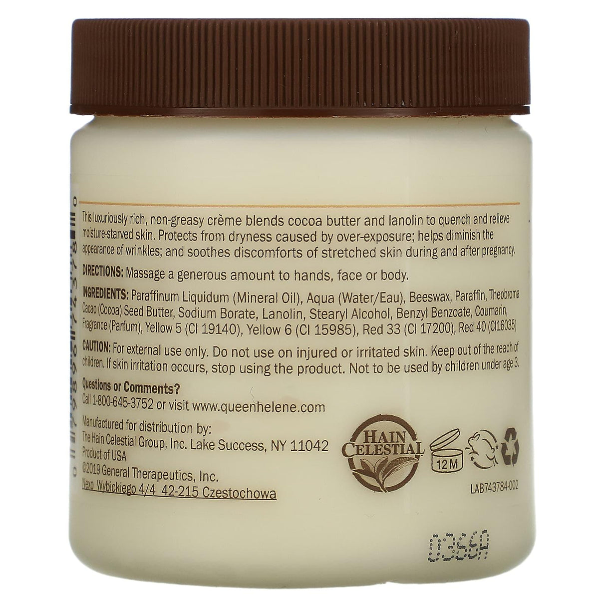 Queen Helene, Cocoa Butter Face + Body Creme, 4.8 oz (136 g) - Supply Center USA
