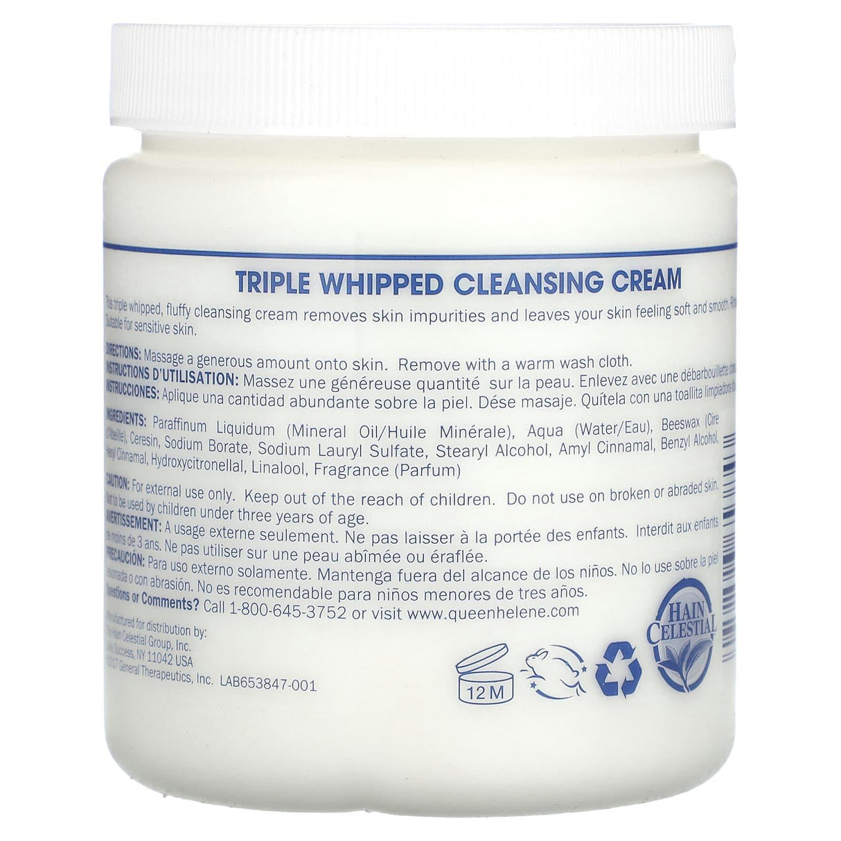 Queen Helene, Triple Whipped, Professional Cleansing Cream, 15 oz (425 g) - Supply Center USA