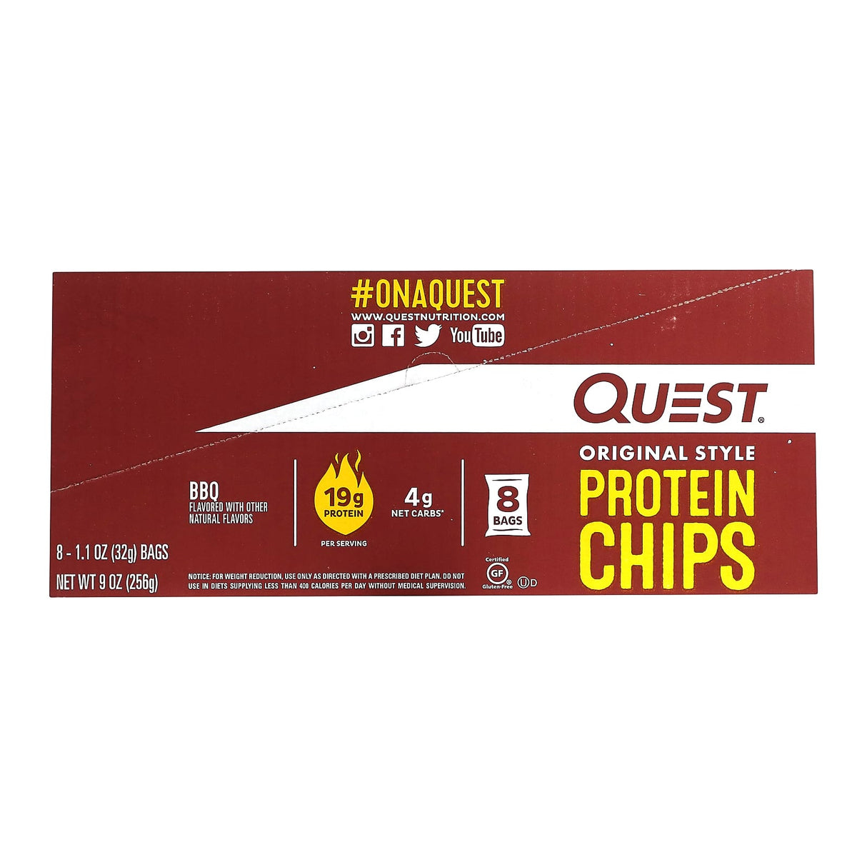 Quest Nutrition, Original Style Protein Chips, Sour Cream & Onion, 8 Bags, 1.1 oz (32 g) Each - Supply Center USA