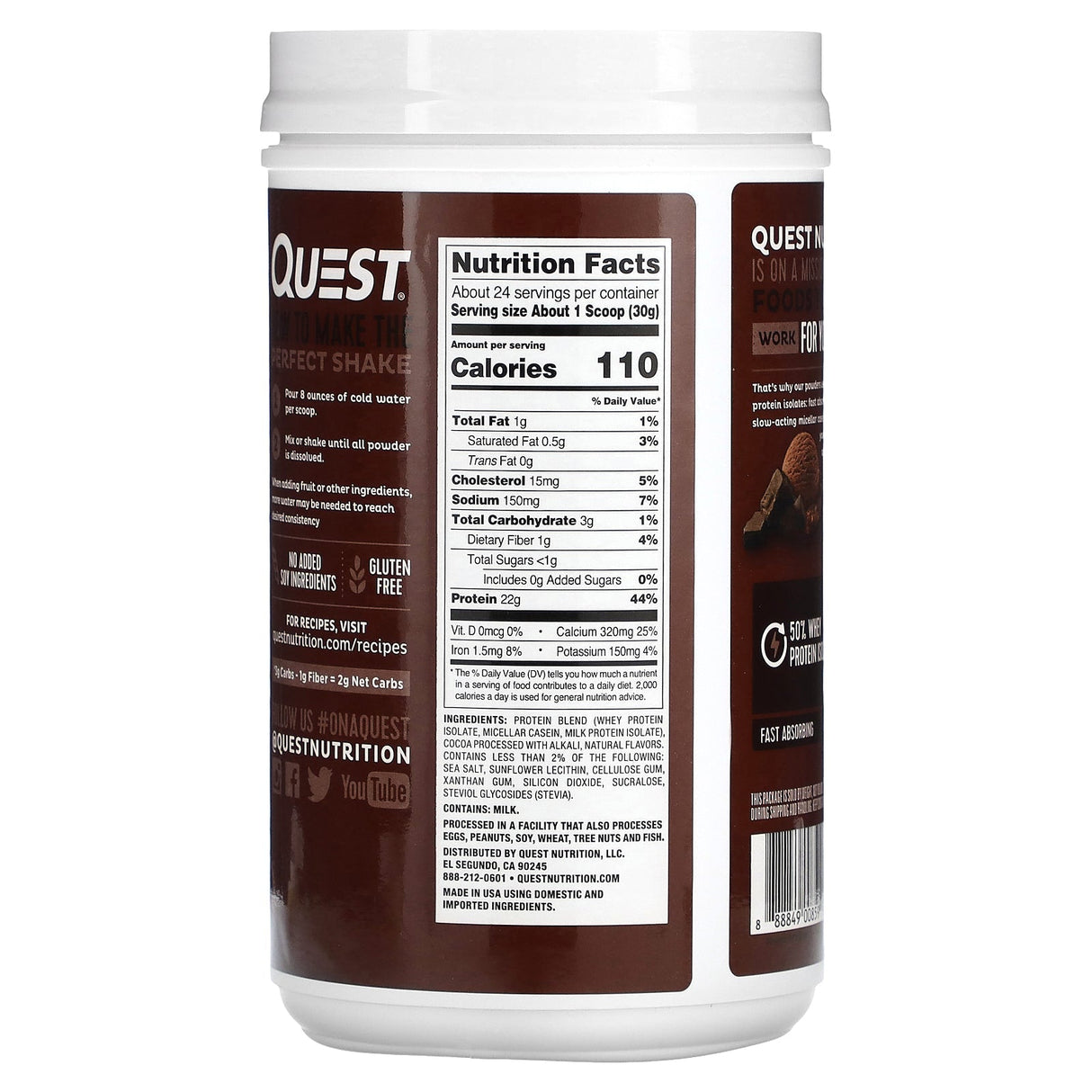 Quest Nutrition, Protein Powder, Cinnamon Crunch, 1.6 lb (726 g) - Supply Center USA