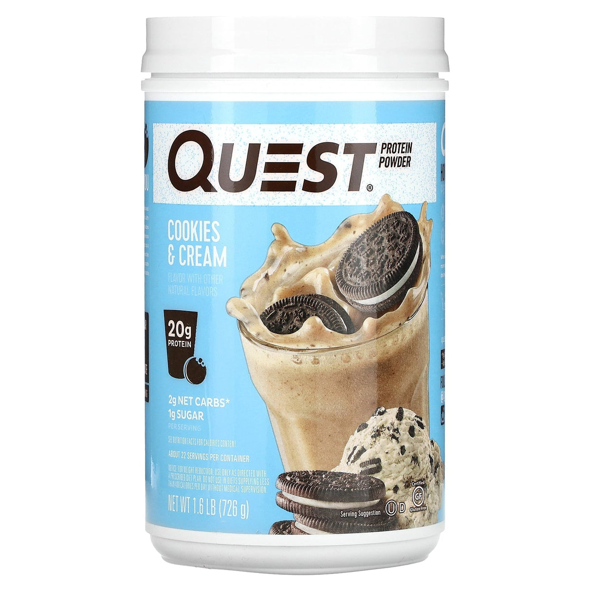Quest Nutrition, Protein Powder, Cinnamon Crunch, 1.6 lb (726 g) - Supply Center USA