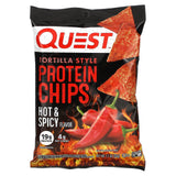 Quest Nutrition, Tortilla Style Protein Chips, Hot & Spicy, 8 Bags, 1.1 oz (32 g) Each - Supply Center USA