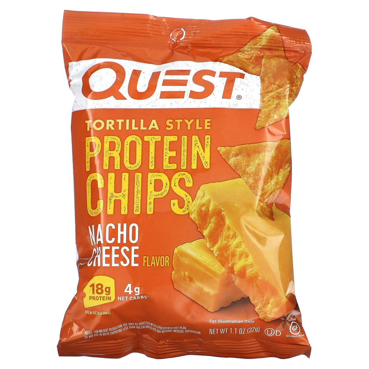 Quest Nutrition, Tortilla Style Protein Chips, Hot & Spicy, 8 Bags, 1.1 oz (32 g) Each - Supply Center USA