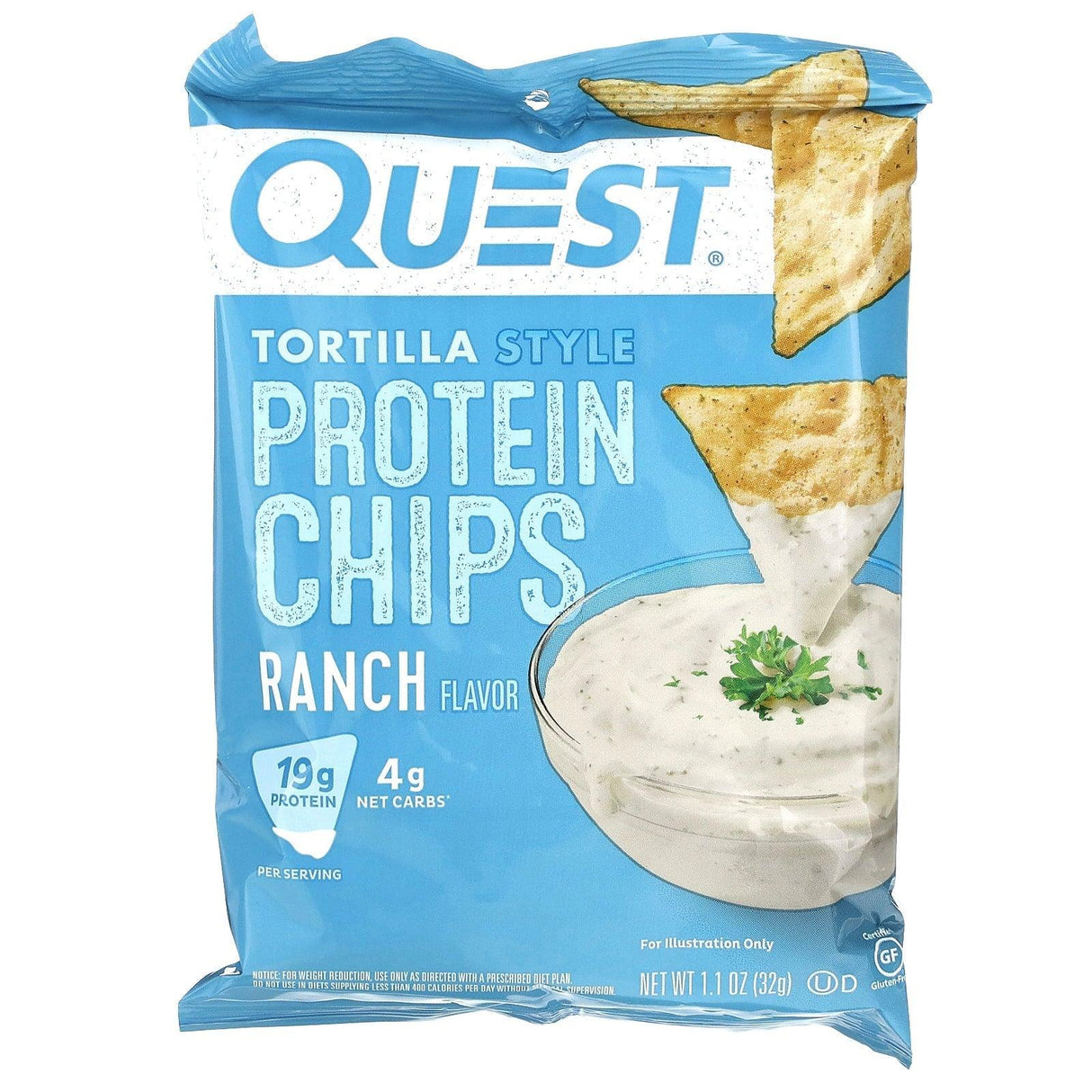 Quest Nutrition, Tortilla Style Protein Chips, Hot & Spicy, 8 Bags, 1.1 oz (32 g) Each - Supply Center USA