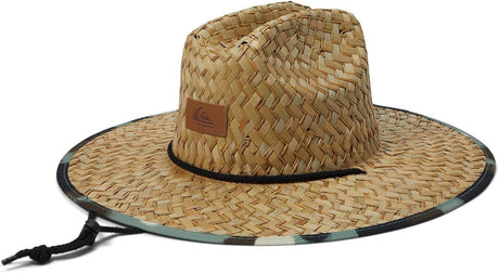 Quiksilver Men'S Pierside Print Lifeguard Beach Sun Straw Hat - Supply Center USA