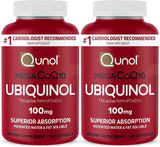 Qunol Ultra Coq10 100Mg Softgels- 3X Better Absorption, Antioxidant for Heart Health & Energy Production, Coenzyme Q10 Vitamins and Supplements, 3 Month Supply, 90 Count - Supply Center USA