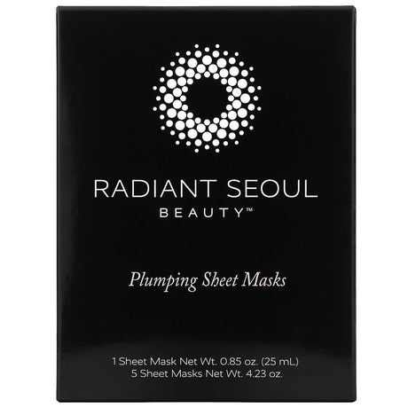 Radiant Seoul, Plumping Beauty Sheet Mask, 5 Sheet Masks, 0.85 oz (25 ml) Each - Supply Center USA