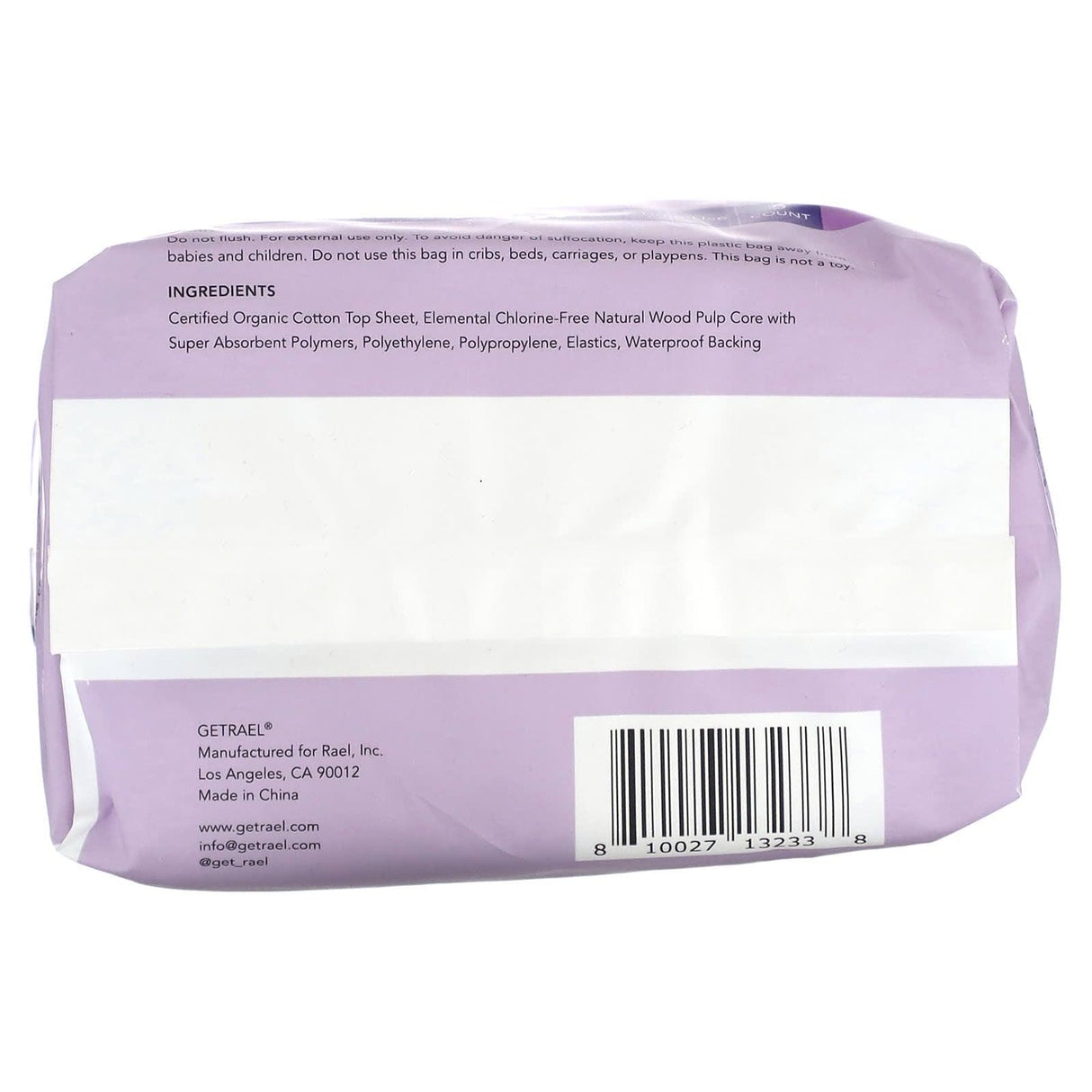 Rael, Inc., Organic Cotton Cover Period Underwear, S/M, 5 Count - Supply Center USA