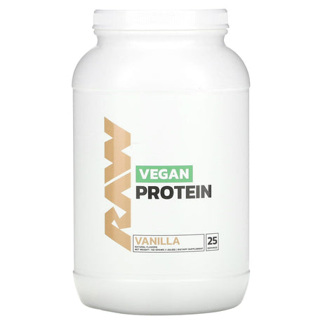 Raw Sport Supplement Company LLC, Vegan Protein, Vanilla, 1.65 lbs (750 g) - Supply Center USA