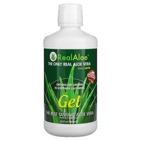 Real Aloe Inc., Aloe Vera Gel, 32 fl oz (960 ml) - Supply Center USA