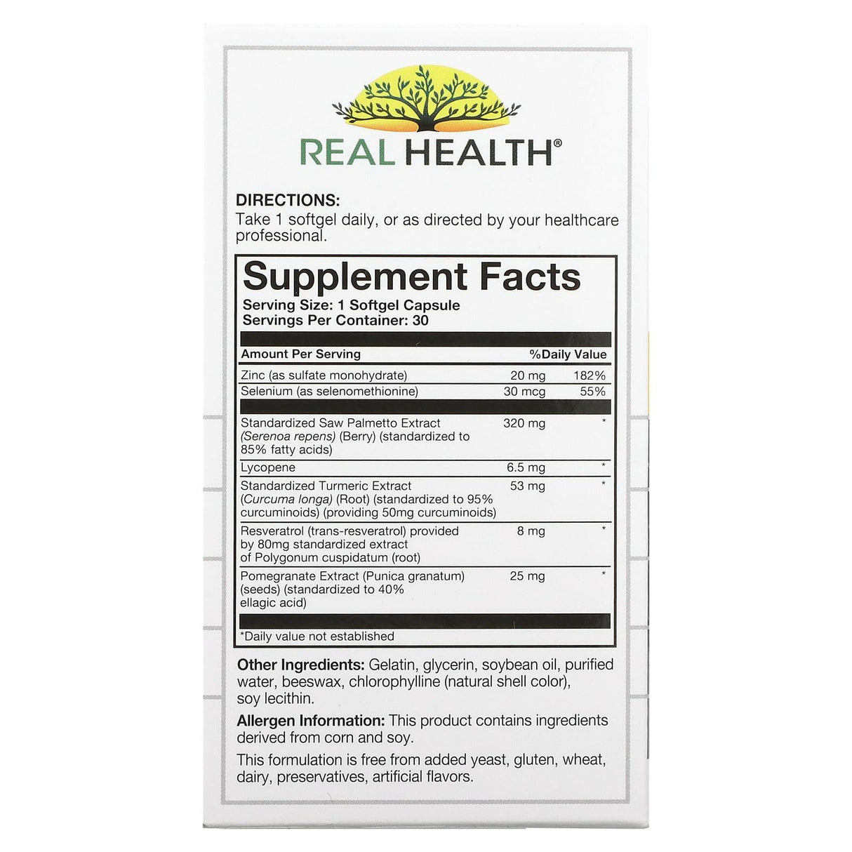 Real Health, Prostate Complete, 30 Softgels - Supply Center USA