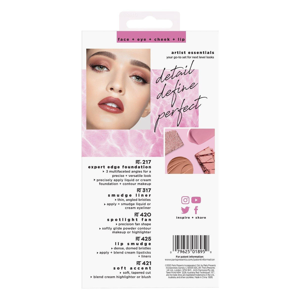 Real Techniques, Artist Essentials, 5 Piece Set - Supply Center USA