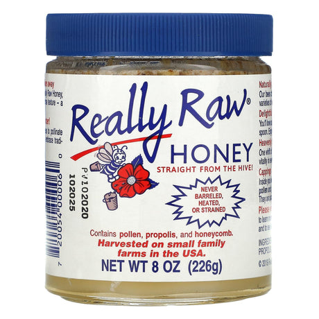 Really Raw Honey, Really Raw Honey, 8 oz (226 g) - Supply Center USA