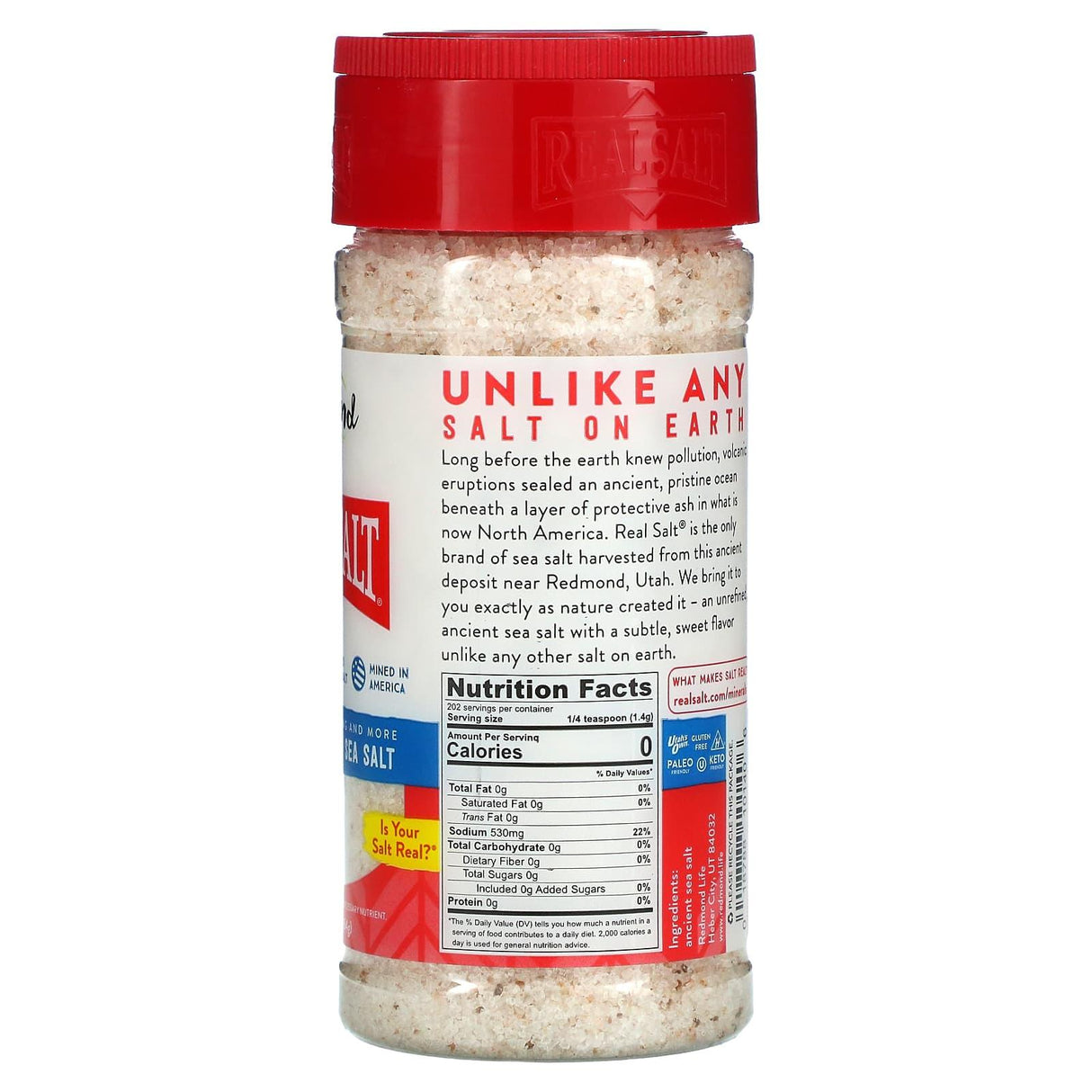 Redmond Trading Company, Real Salt, Ancient Kosher Sea Salt, 10 oz (284 g) - Supply Center USA