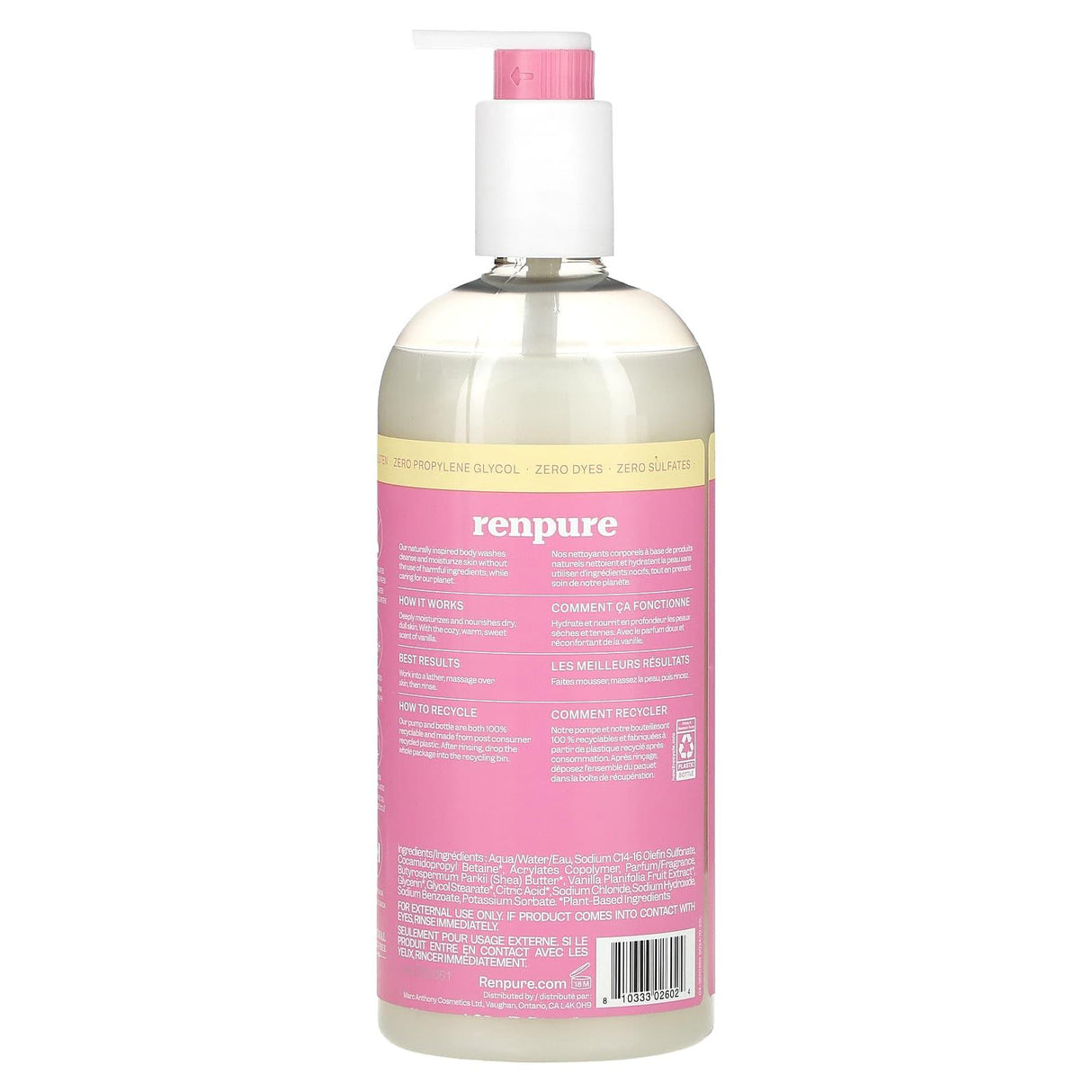 Renpure, Shea Butter & Vanilla, Deeply Moisturizing Body Wash, 24 fl oz (710 ml) - Supply Center USA