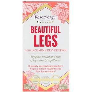 ReserveAge Nutrition, Beautiful Legs with Diosmin & Resveratrol, 30 Veggie Capsules - Supply Center USA