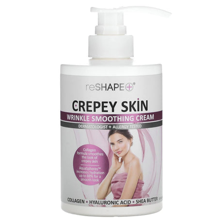 Reshape Plus, Crepey Skin, Wrinkle Smoothing Cream, 15 fl oz (444 ml) - Supply Center USA