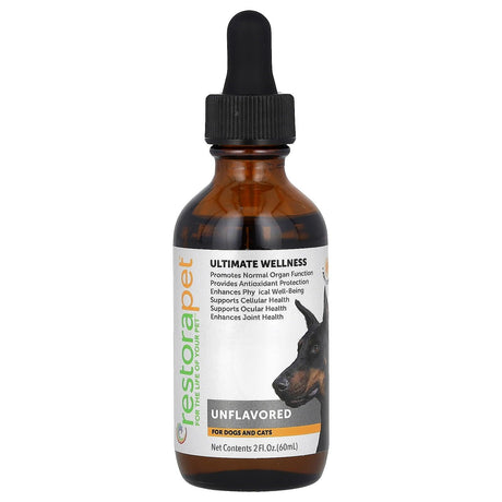 RestoraPet, Ultimate Wellness, For Dogs and Cats, Unflavored, 2 fl oz (60 ml) - Supply Center USA