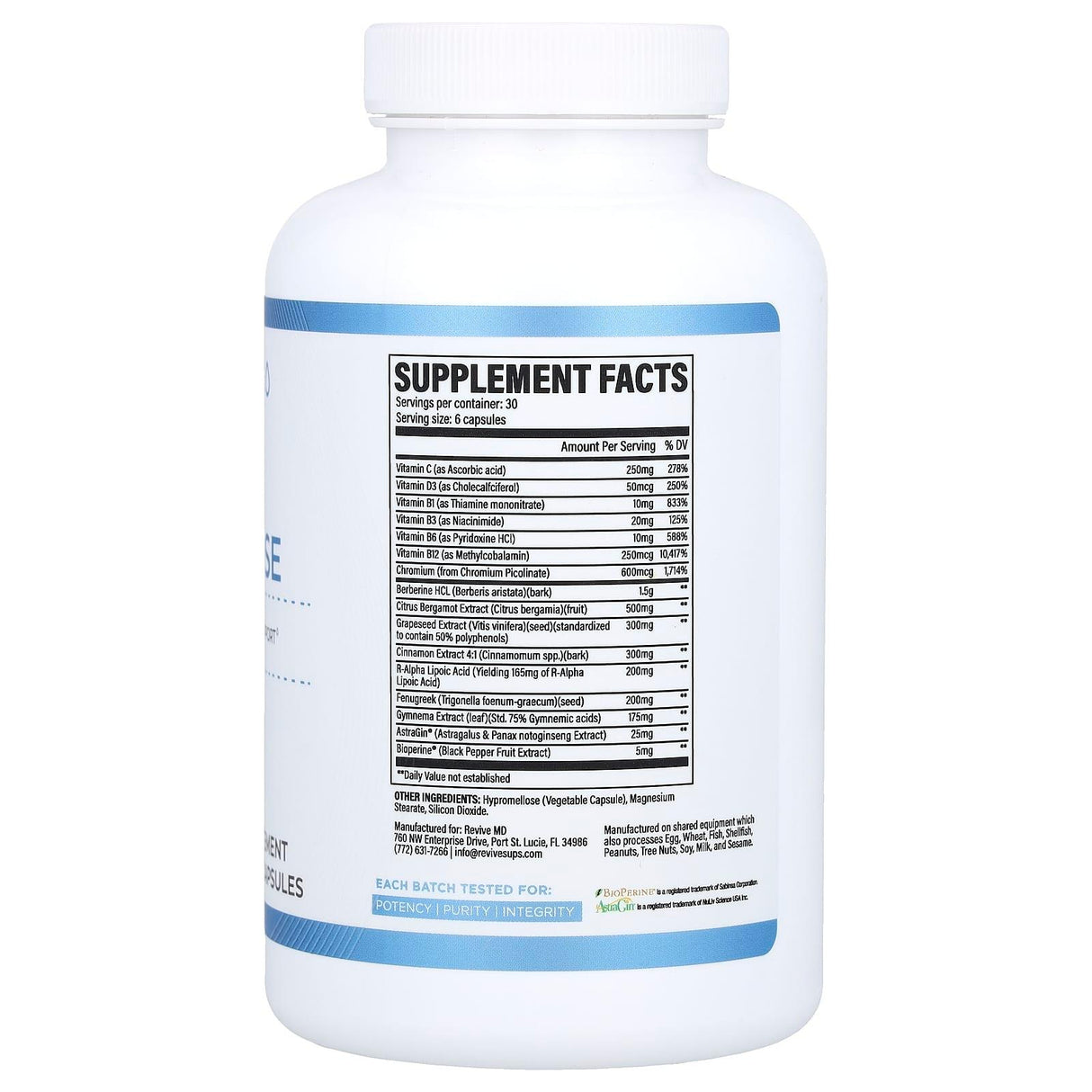Revive MD Supplement Company LLC, Glucose, 180 Vegetarian Capsules - Supply Center USA