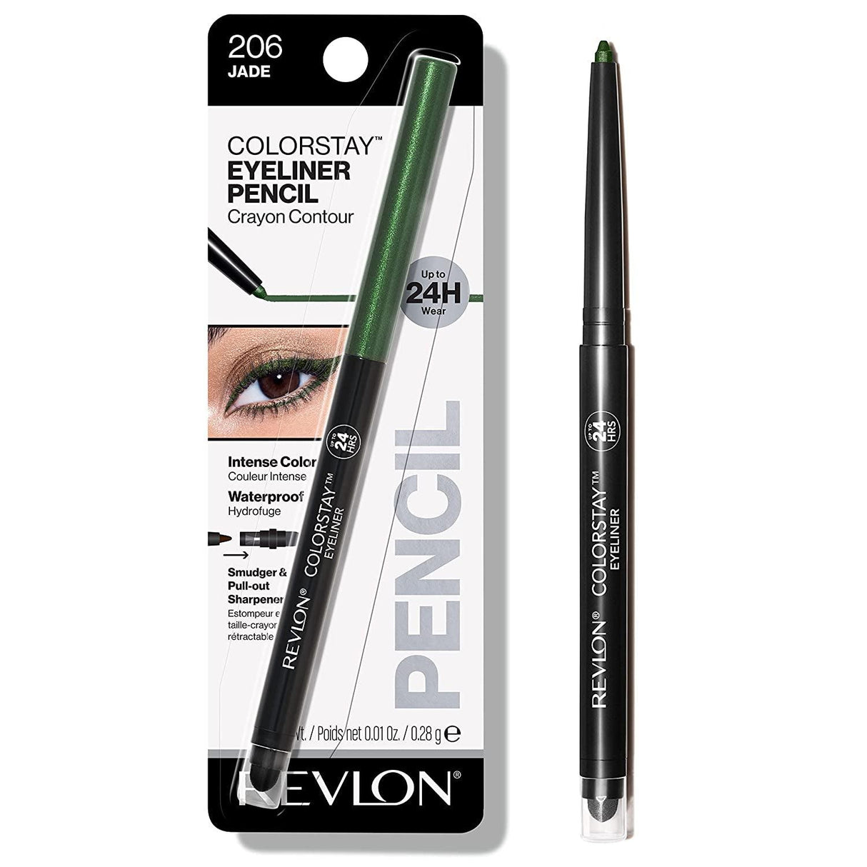 Revlon Pencil Eyeliner, Colorstay Eye Makeup with Built-In Sharpener, Waterproof, Smudge-Proof, Longwearing with Ultra-Fine Tip, 202 Black Brown, 0.01 Oz - Supply Center USA