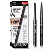 Revlon Pencil Eyeliner, Colorstay Eye Makeup with Built-In Sharpener, Waterproof, Smudge-Proof, Longwearing with Ultra-Fine Tip, 202 Black Brown, 0.01 Oz - Supply Center USA