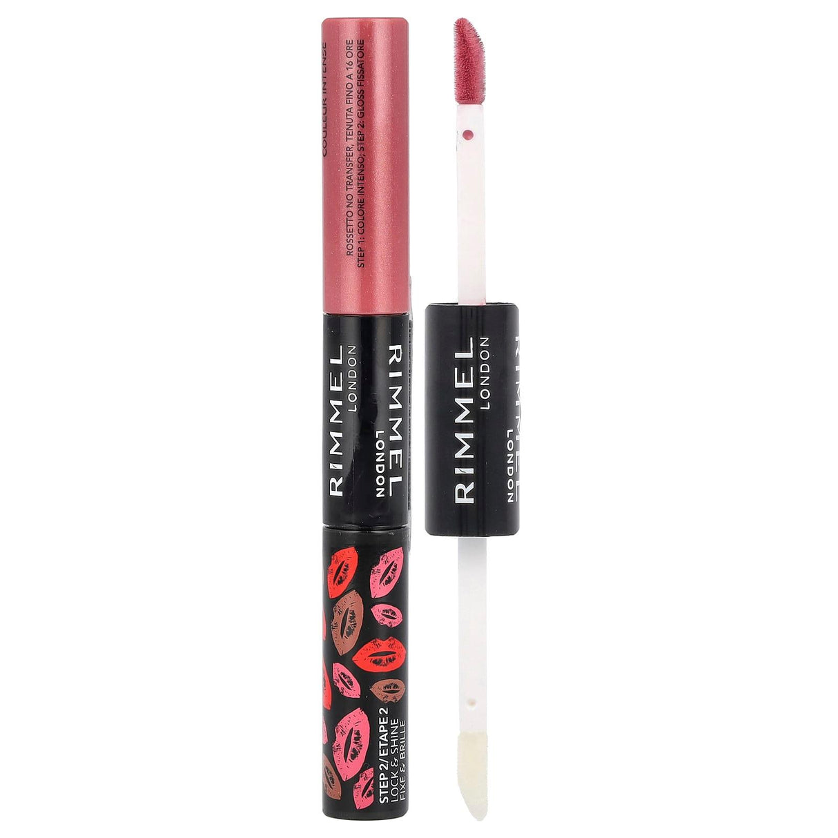 Rimmel London, Provocalips, 16HR Kiss Proof Lip Color, 430 Wish Upon a Berry, 0.14 fl oz (4 ml) / 0.1 fl oz (3 ml) - Supply Center USA