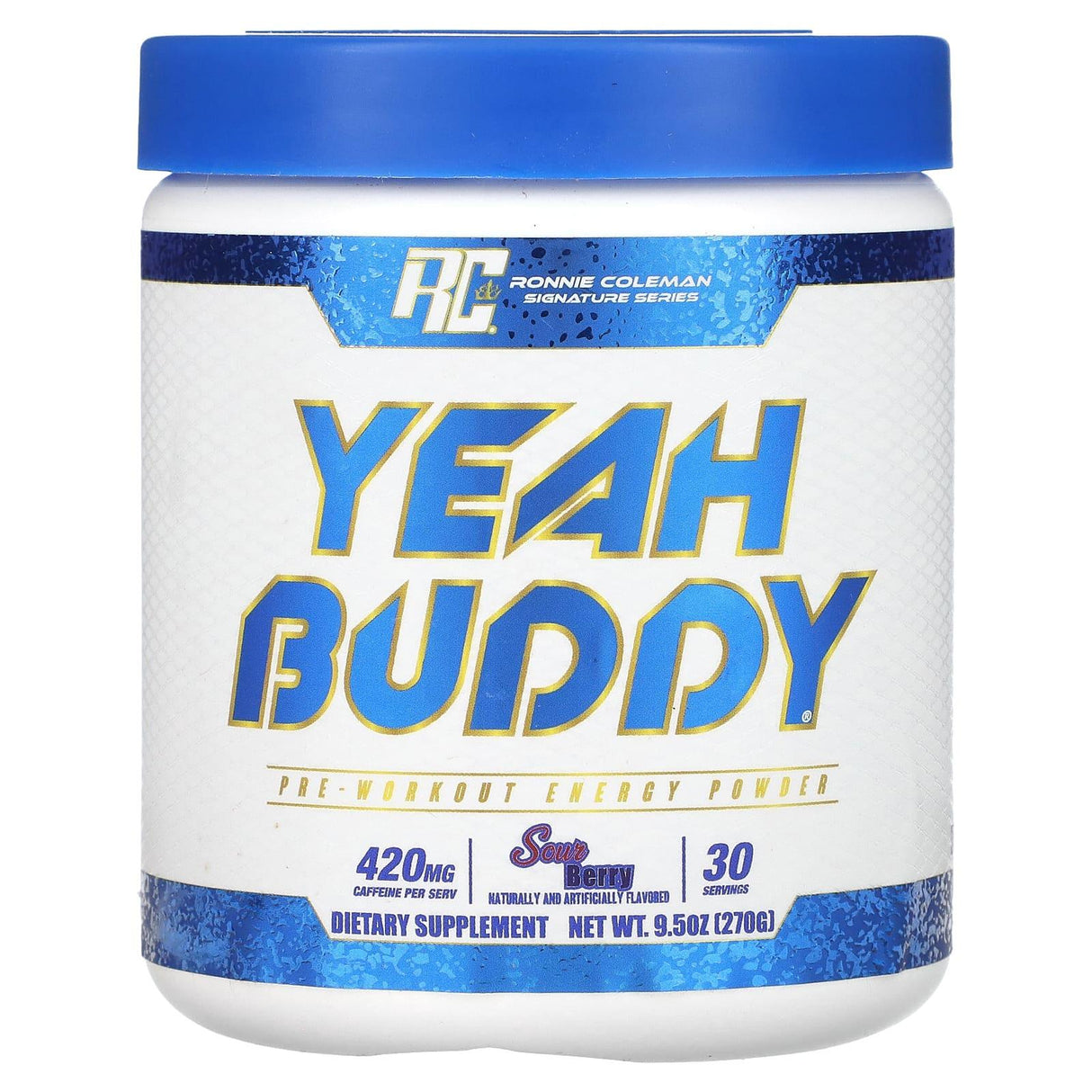 Ronnie Coleman, Signature Series, Yeah Buddy, Pre-Workout Energy Powder, Sour Berry, 9.5 oz (270 g) - Supply Center USA