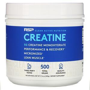 RSP Nutrition, Creatine Monohydrate Powder, 5 g, 17.6 oz (500 g) - Supply Center USA