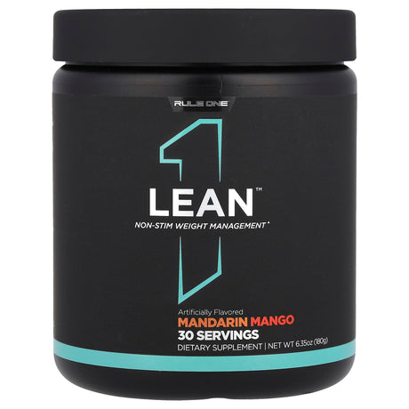 Rule One Proteins, Lean™, Non-Stim Weight Management, Mandarin Mango, 6.35 oz (180 g) - Supply Center USA