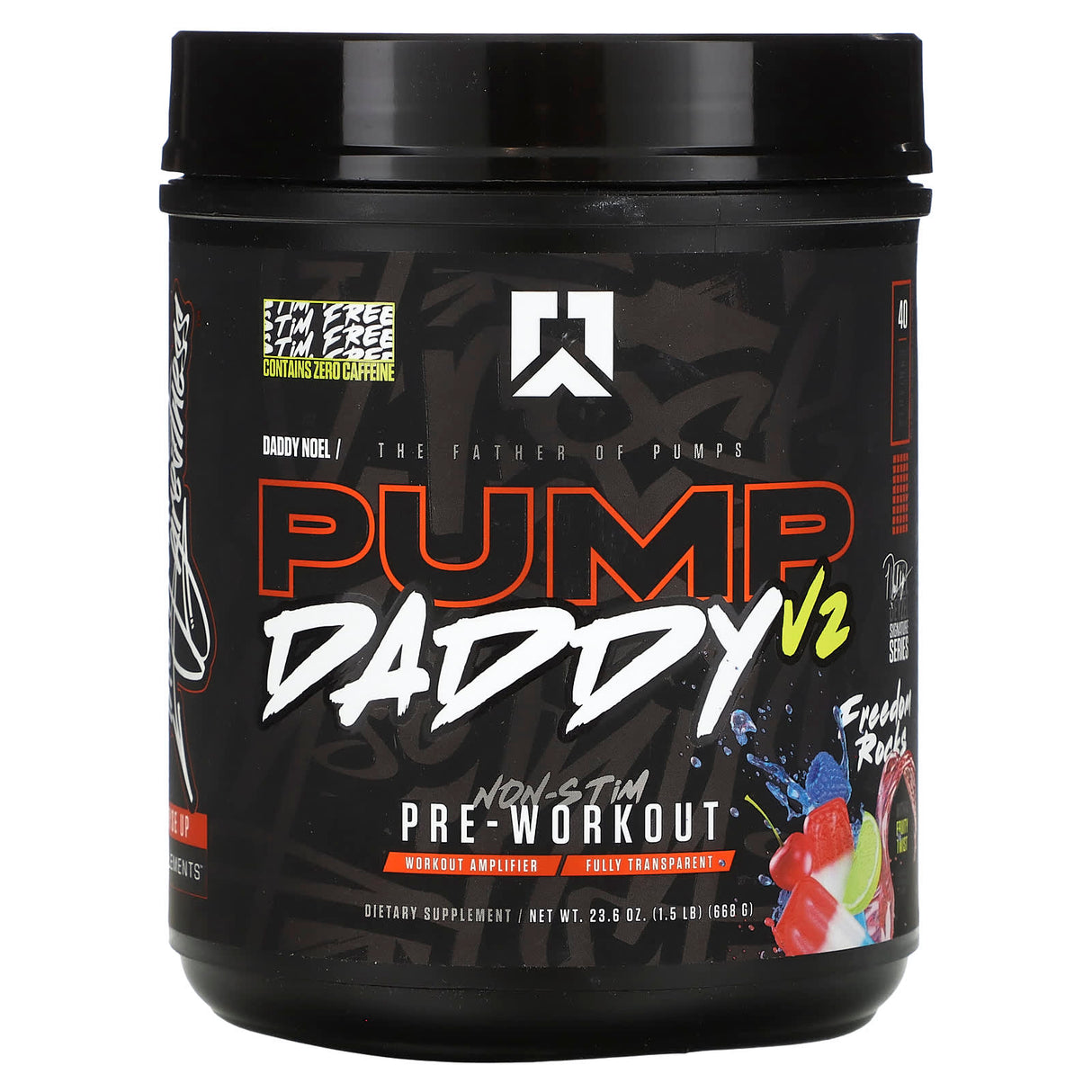 RYSE, Pump Daddy V2, Non-Stim Pre-Workout, Freedom Rocks, 1.5 lb (668 g) - Supply Center USA