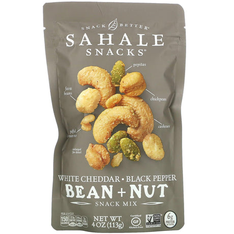 Sahale Snacks, Snack Mix, White Cheddar, Black Pepper Bean + Nut, 4 oz (113 g) - Supply Center USA