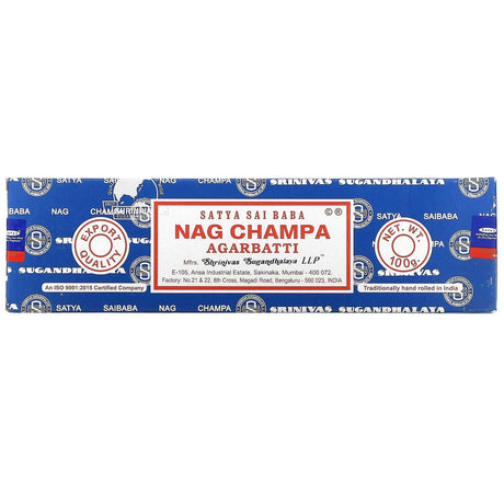 Sai Baba, Satya, Nag Champa, Agarbatti Incense Sticks, 100 g - Supply Center USA