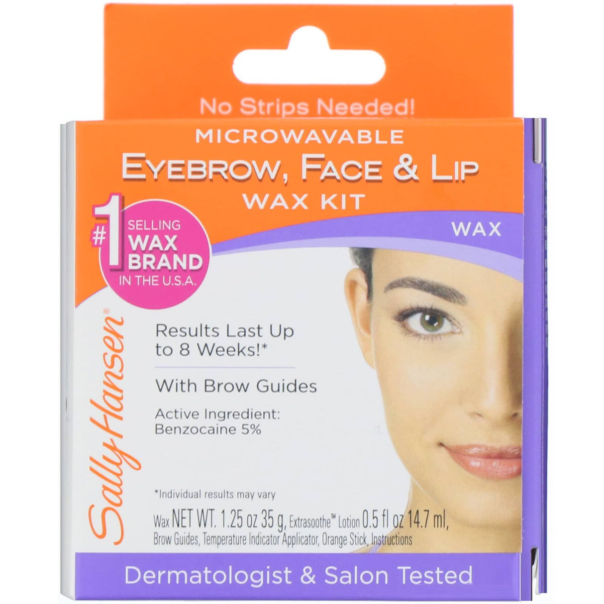 Sally Hansen, Eyebrow, Face & Lip Wax Kit, 1 Kit - Supply Center USA