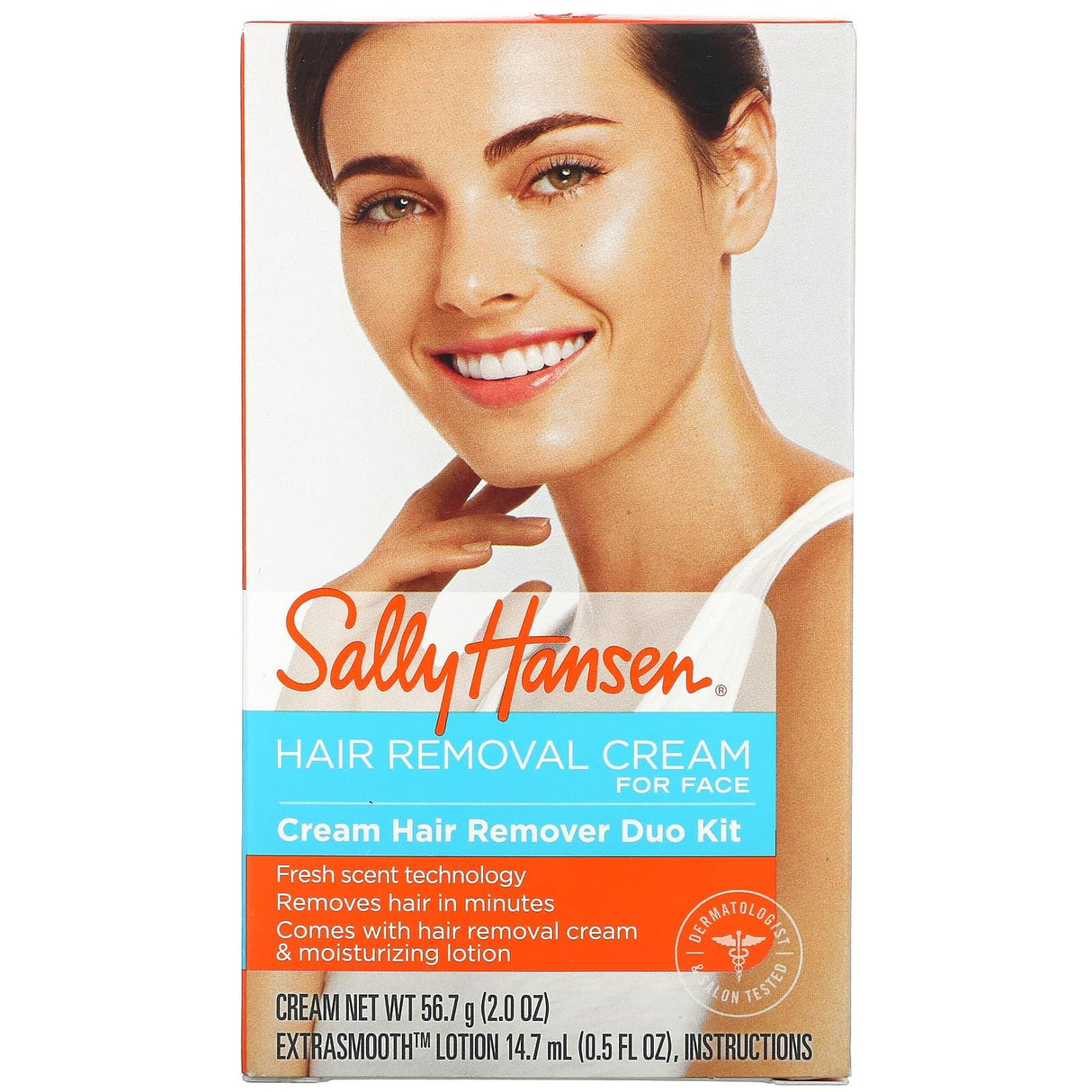 Sally Hansen, Hair Removal Cream for Face, 2 Piece Kit - Supply Center USA