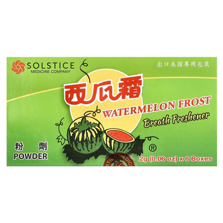 Sanjin, Breath Freshener, Watermelon Frost, Powder, 6 Pack, 0.06 oz (2 g) Each - Supply Center USA