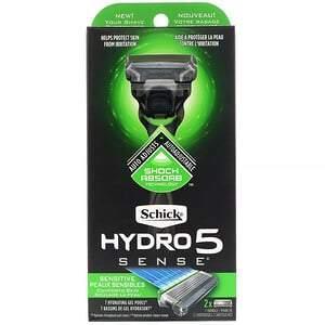 Schick, Hydro 5 Sense, Sensitive, 1 Razor, 2 Cartridges - Supply Center USA