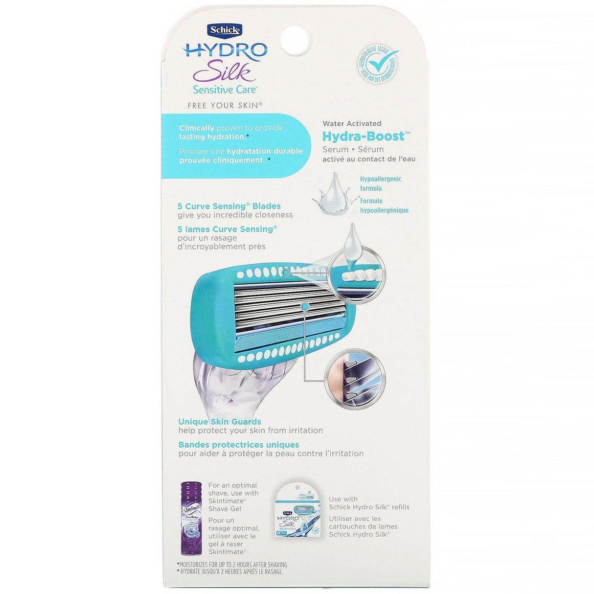 Schick, Hydro Silk, Sensitive Care, 1 Razor, 2 Cartridges - Supply Center USA