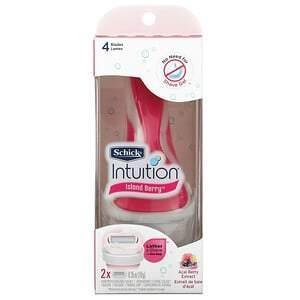 Schick, Intuition Razor, Island Berry, 4 Blades - Supply Center USA