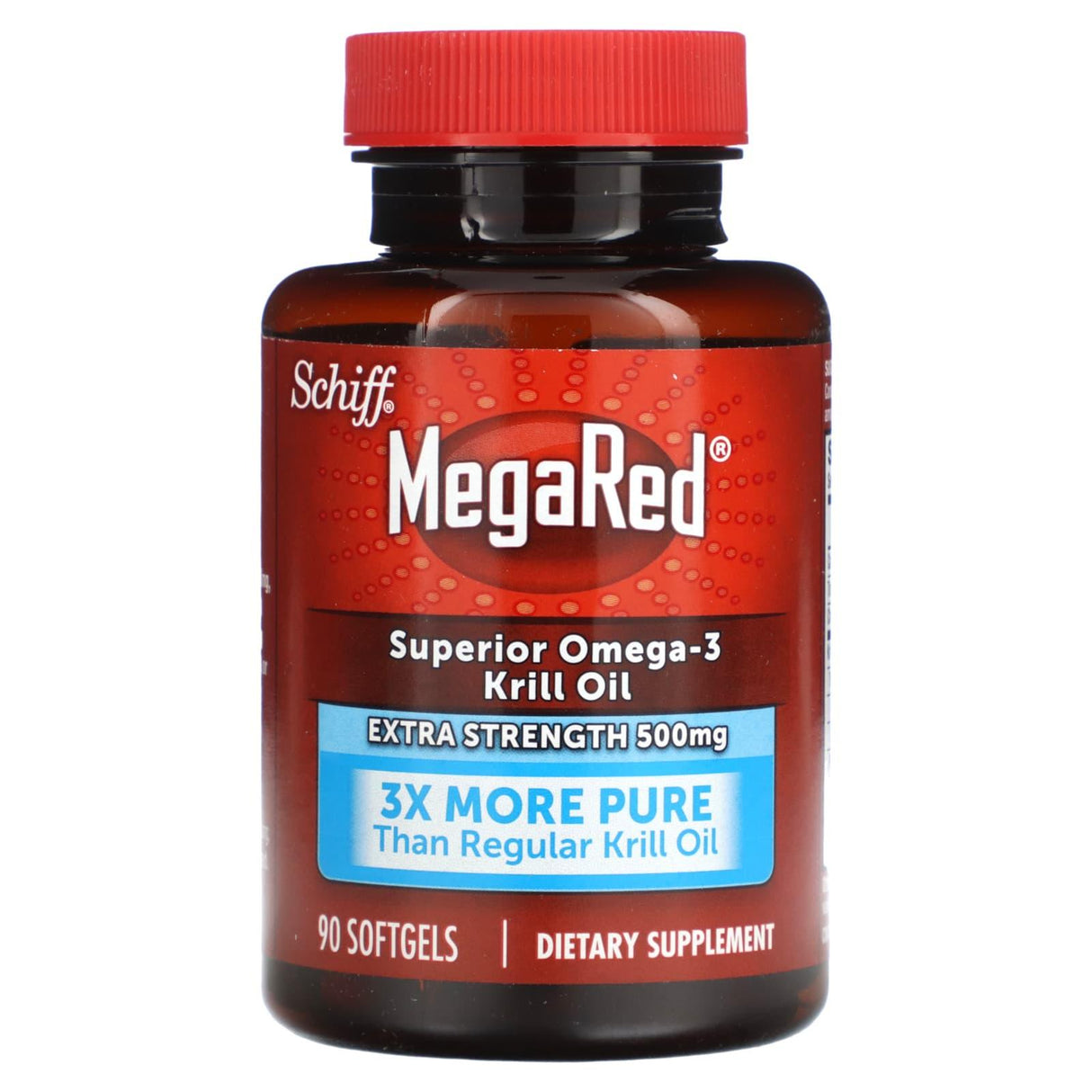 Schiff, MegaRed, Superior Omega-3 Krill Oil, Extra Strength, 500 mg, 90 Softgels - Supply Center USA