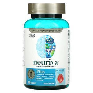 Schiff, Neuriva Brain Performance, Plus Vitamins B6, B12 and Folic Acid, Strawberry, 50 Gummies - Supply Center USA