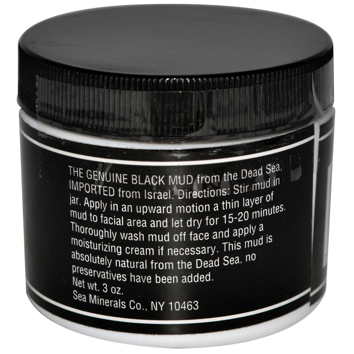 Sea Minerals, Black Mud, All Natural Beauty Facial Mask, 3 oz - Supply Center USA