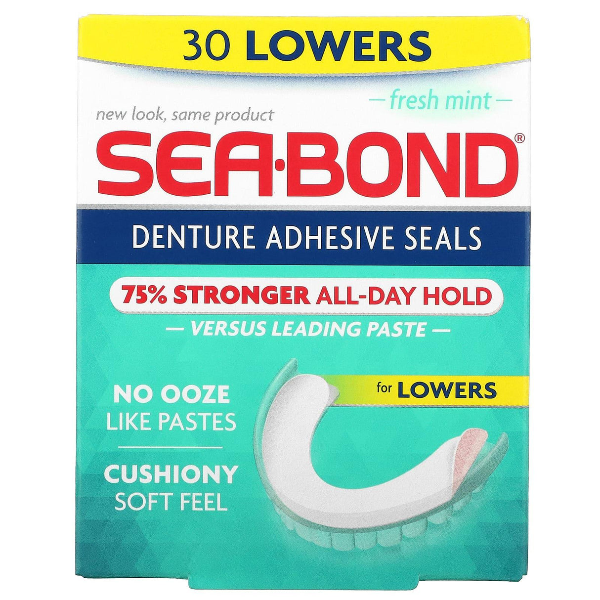 SeaBond, Denture Adhesive Seals, Original, 15 Lowers - Supply Center USA