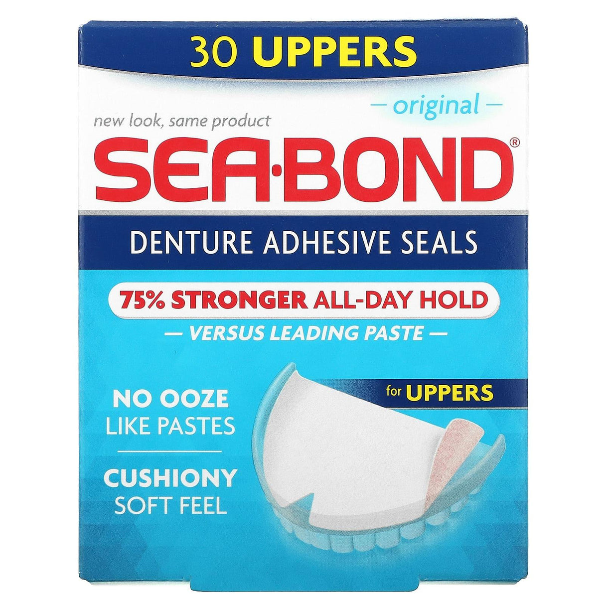 SeaBond, Denture Adhesive Seals, Original, 15 Uppers - Supply Center USA