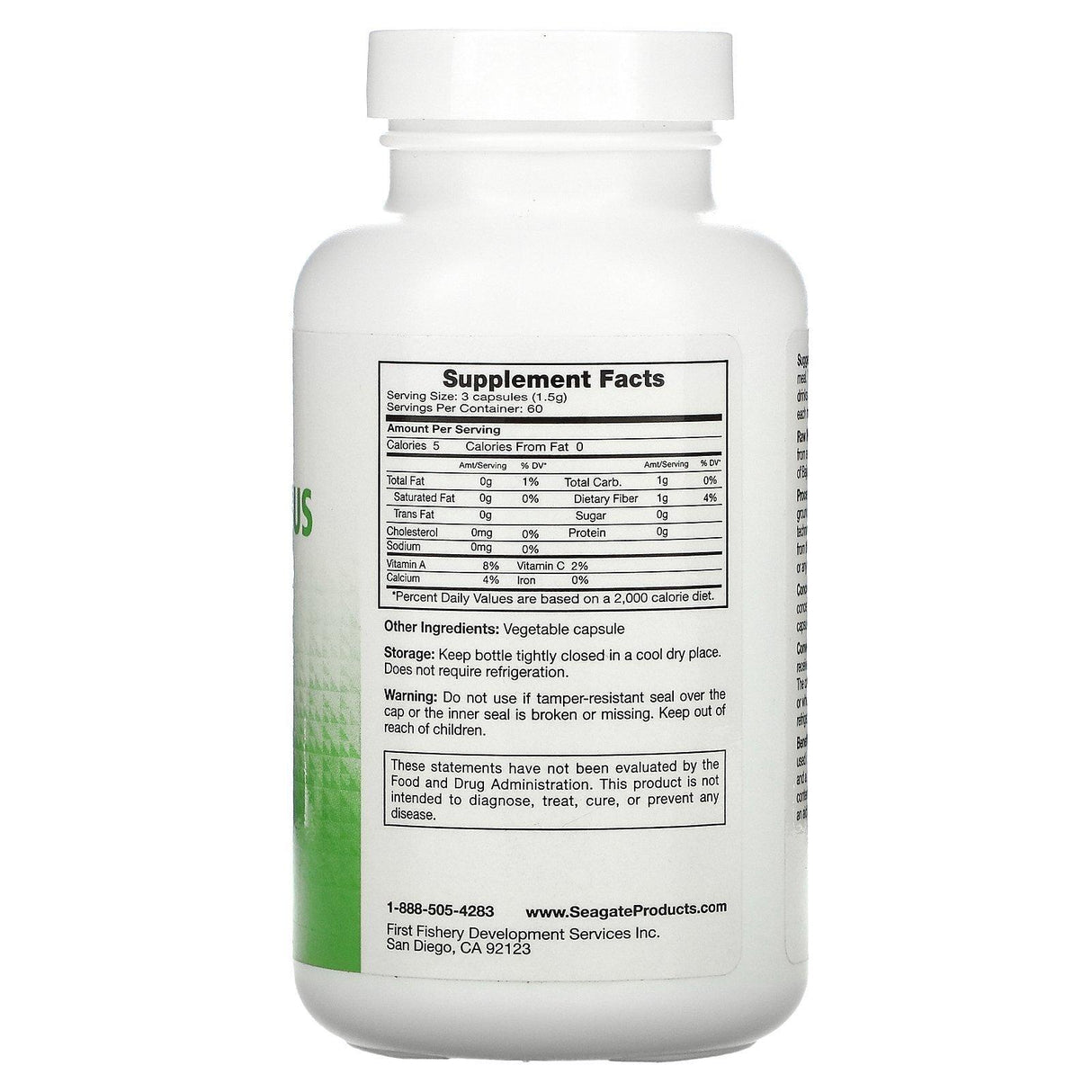 Seagate, Nopal Cactus, 500 mg, 180 V Capsules - Supply Center USA