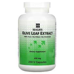 Seagate, Olive Leaf Extract, 450 mg, 250 V Capsules - Supply Center USA