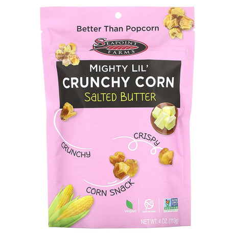 Seapoint Farms, Mighty Lil' Crunchy Corn, Salted Butter, 4 oz (113 g) - Supply Center USA