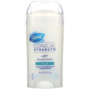 Secret, Clinical Strength, Antiperspirant/Deodorant, Soft Solid, Waterproof, 2.6 oz (73 g) - Supply Center USA