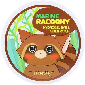 Secret Key, Marine Racoony Hydrogel Eye & Multipatch, 60 Patches - Supply Center USA