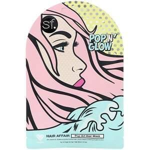 SFGlow, POP n' Glow, Hair Affair, Pop Art Hair Mask, 1 Sheet, 1.01 oz (30 ml) - Supply Center USA